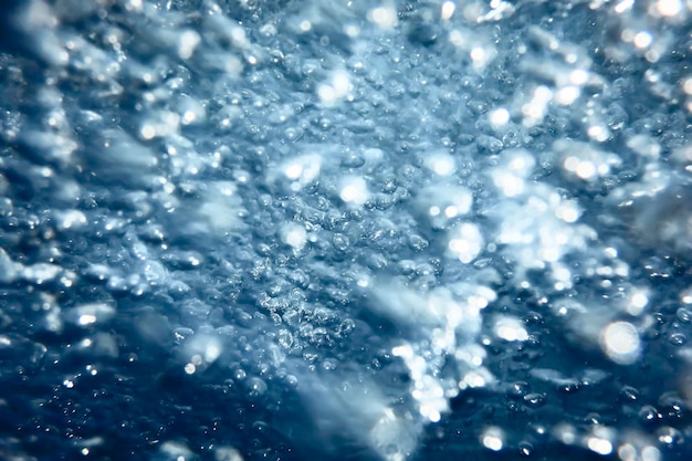水の抽象的な泡 気泡水の背景