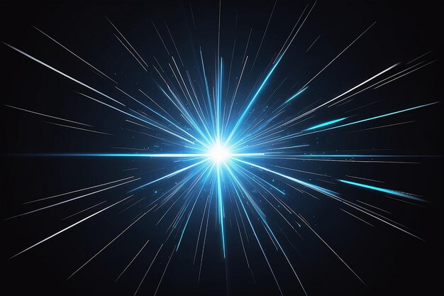 Abstract burst beam light effect