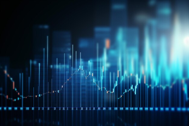 abstract business graph chart of stock market investment trading