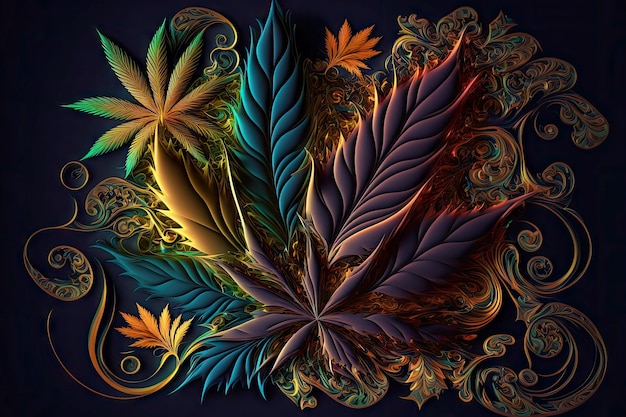 Abstract cannabis art background