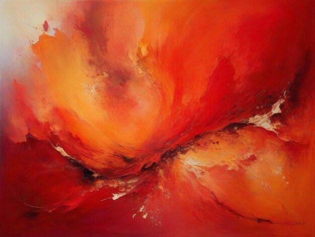 Photo an abstract canvas alive with fiery reds and earthy browns