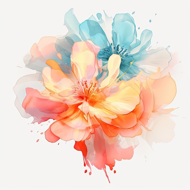 Abstract Canvas Flower