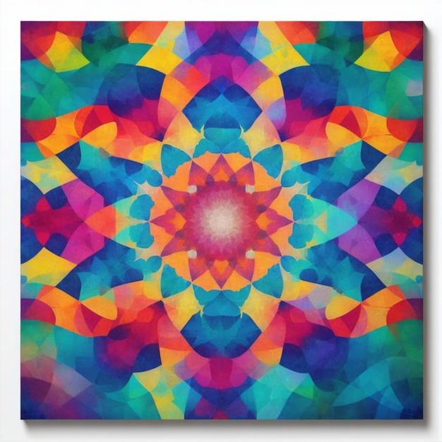 Foto abstract kaleidoscopio di tela dove i colori si scontrano