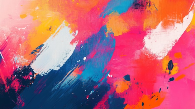 abstract canvas painting with vibrant colors and brushstrokes