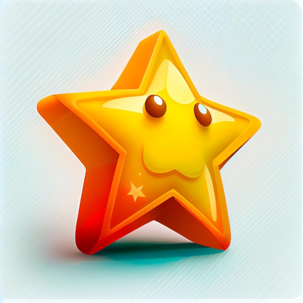 Abstract cartoon star illustration with isolated\
background