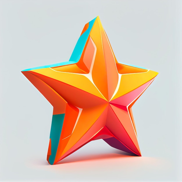 Abstract cartoon star illustration with isolated
background