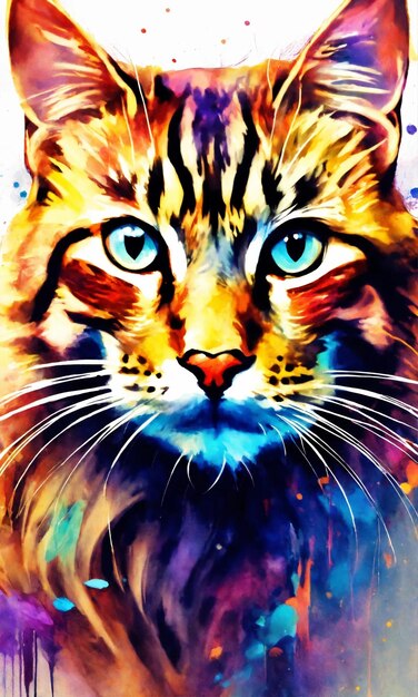 Photo abstract cat art