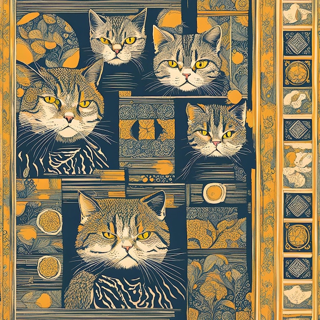 abstract cats background