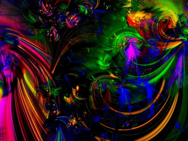 abstract chaotic fractal background 3d rendering illustration