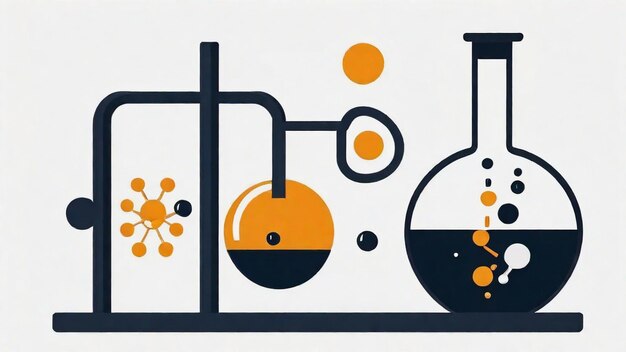 Photo abstract chemical reaction experiment