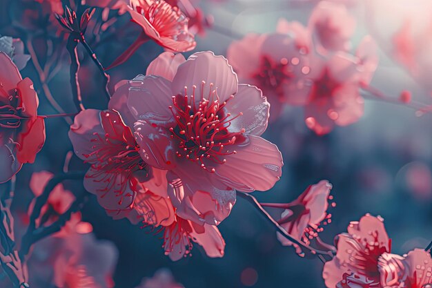 abstract cherry blossom Soft focus Background