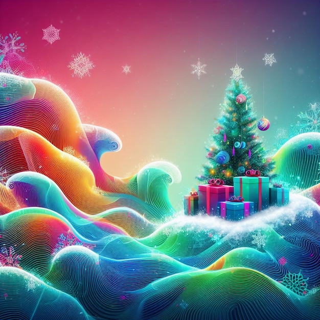 Abstract christmas art