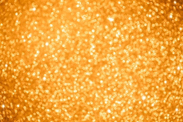 Abstract Christmas background. Golden bokeh