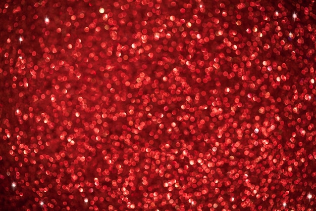 Abstract Christmas background. Red bokeh