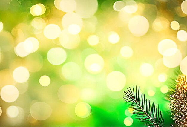 Photo abstract christmas background with christmas trees and bokeh golden gradient