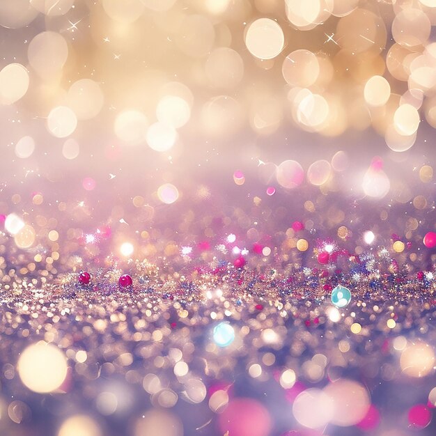 Abstract of christmas and bokeh light with glitter background