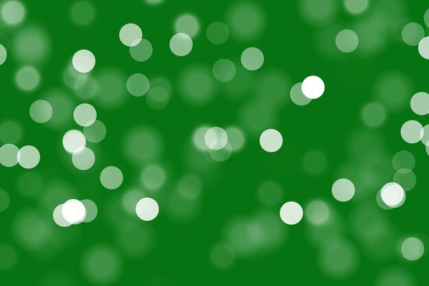 Abstract christmas green bokeh lights effect background