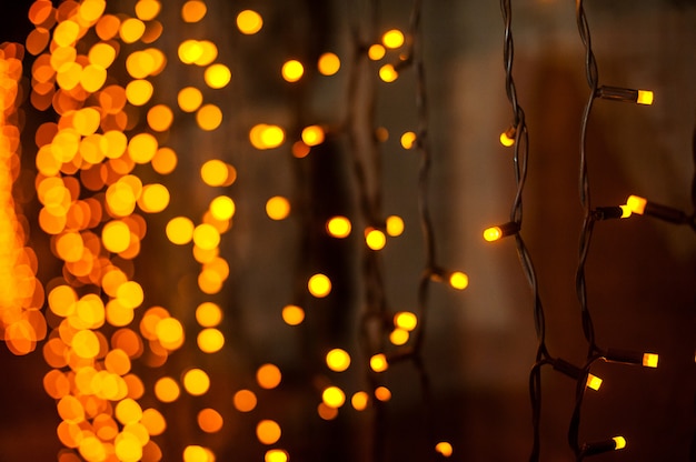 Abstract christmas lights on  with bokeh