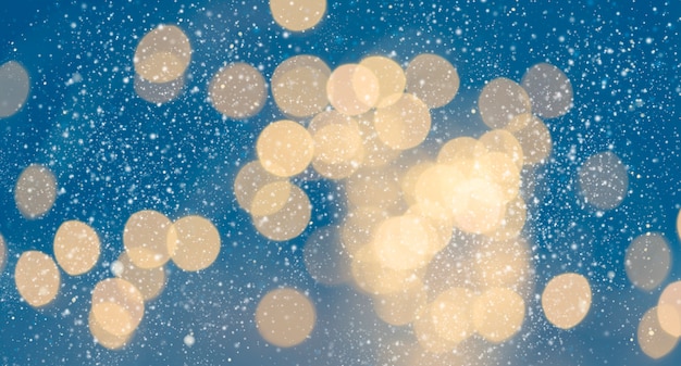 Abstract Christmas and New Year blurred bokeh background