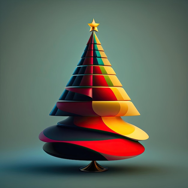 抽象的なクリスマスツリー