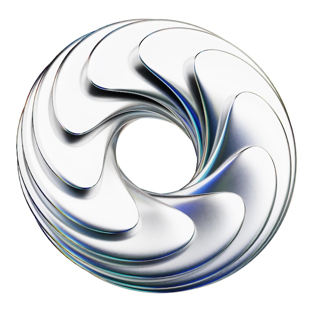 abstract chrome vorm 3d icoon geïsoleerd op de witte achtergrond