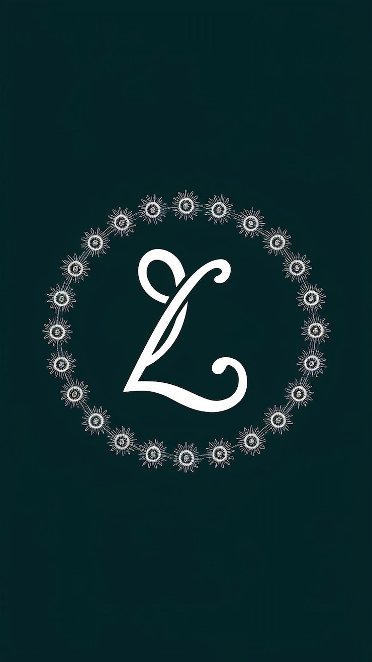 फोटो abstract circle ornamenation logo icon l sign letter symbol vect