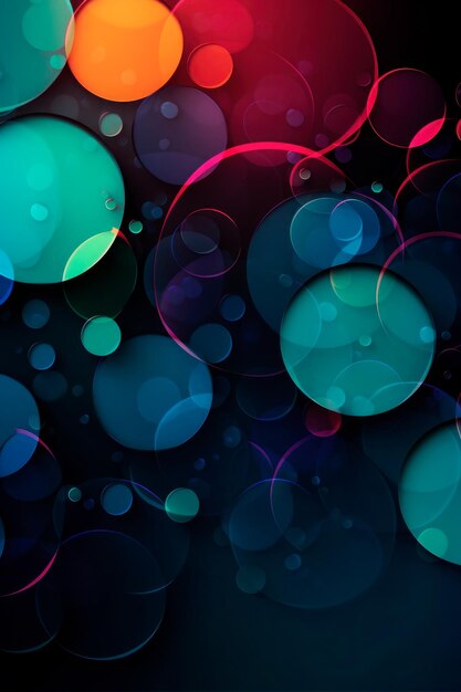 Abstract circles wallpaper in color paint