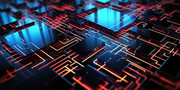 Abstract Circuit Cyberspace Design Een abstract circuit cyberspace design gemaakt met behulp van technologie