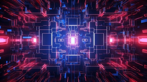 Abstract circuit line background futuristic cyber