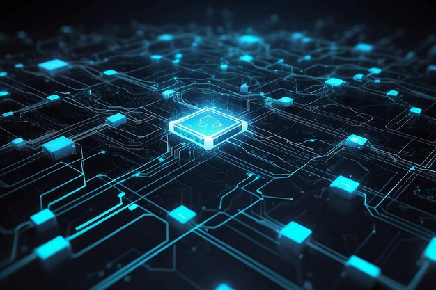 abstract circuit networking blockchain concept background