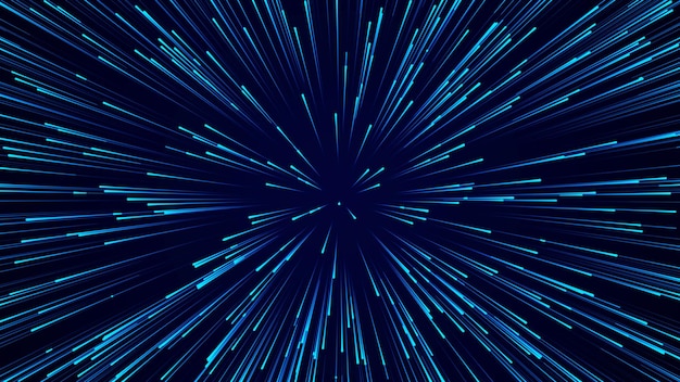 Abstract circulaire snelheid achtergrond Starburst dynamisch lijnenpatroon Abstract data flow achtergrond 3D-rendering