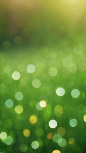 Abstract circular green bokeh background