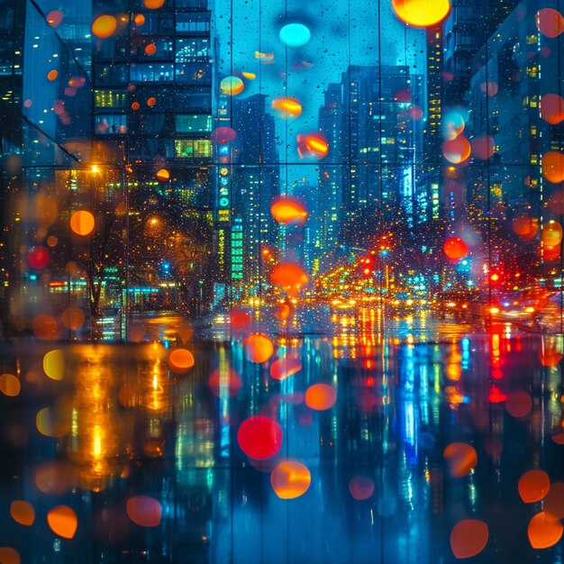 Abstract city lights bokeh