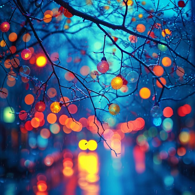 Abstract city lights bokeh