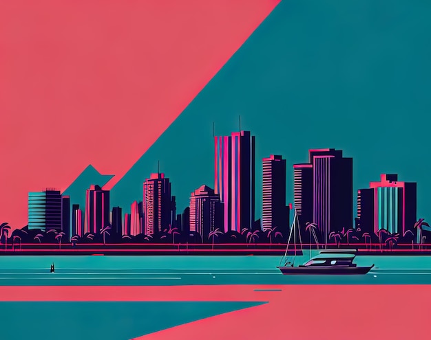 abstract city silhouette vector illustration