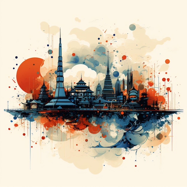 Abstract City Skyline