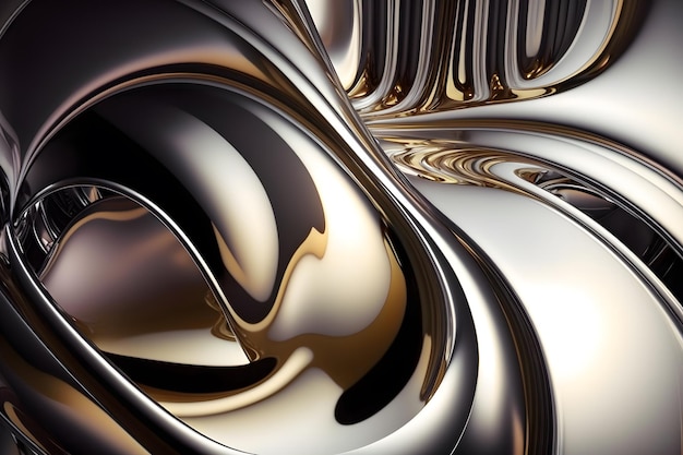 Abstract clear metallic background closeup