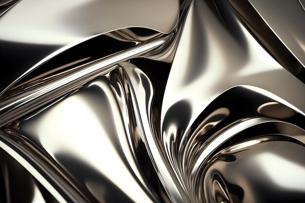 Abstract clear metallic background closeup