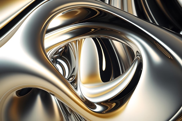 Photo abstract clear metallic background closeup