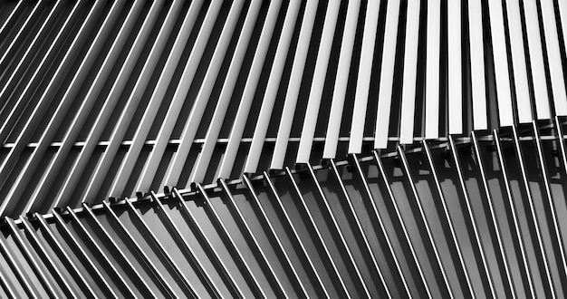 Abstract close-up view of modern silver ventilated on building