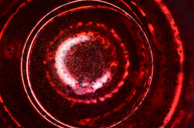 Abstract closeup capture of a glass vase bottom