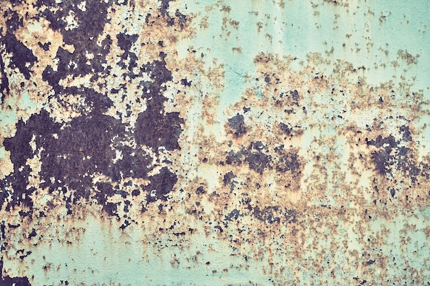 Abstract closeup on dark backdrop. Design element. Grunge metal background, rusty steel texture.  Scratched wall. Dirty old surface.  Metal color.