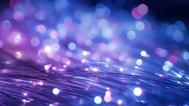 Abstract closeup of fiber optics light for background