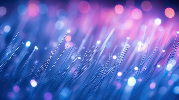 Abstract closeup of fiber optics light for background