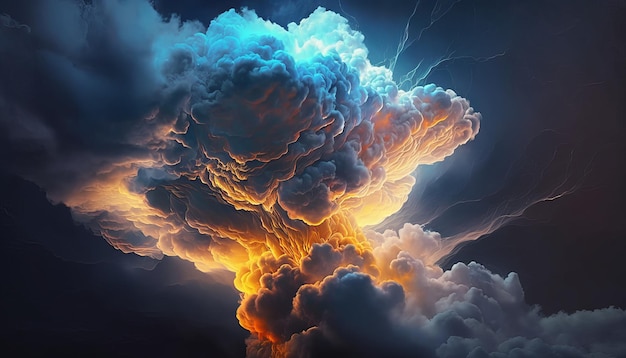 Photo abstract cloud background generative ai