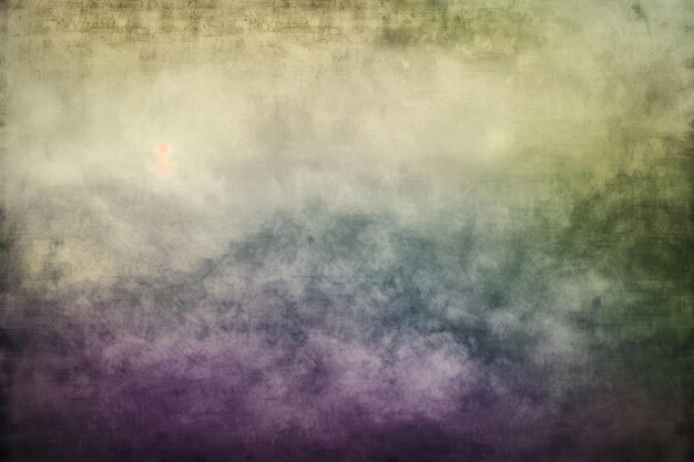 Photo abstract clouds and fog in purple green gradient with paper texture