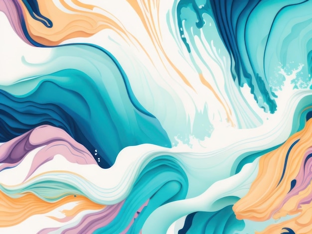 Abstract coloful waves wallpaper