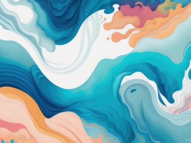 Abstract coloful waves wallpaper