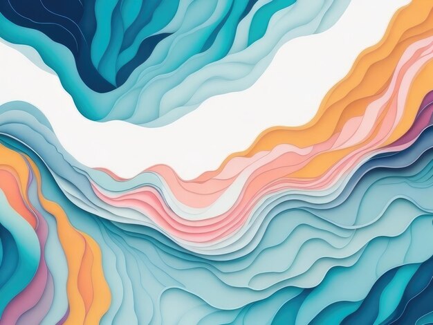 Abstract coloful waves wallpaper