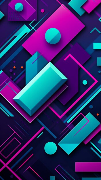 Photo abstract colofull geometric mobile wallpaper background